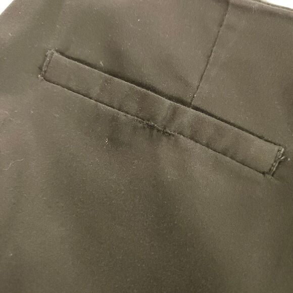 VTG Talbots Womens 12 32x25 Black Stretch High-Rise Side-Zip Button Ankle Pants - Picture 3 of 8
